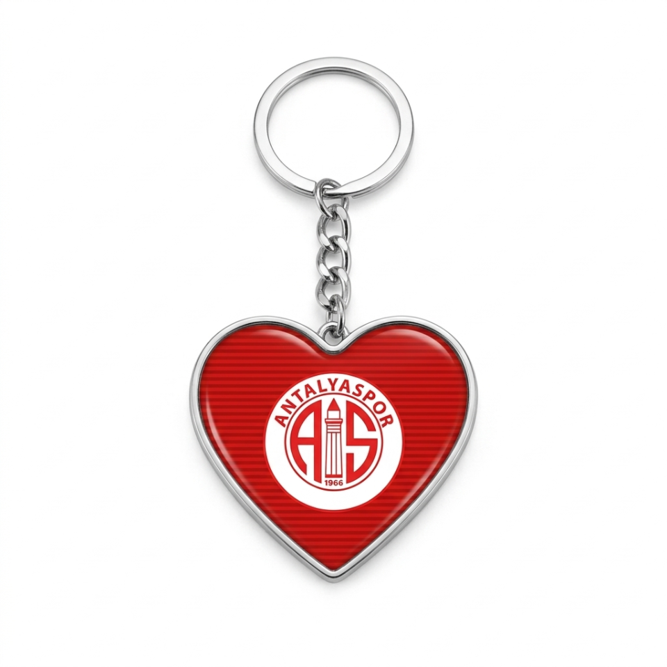 ANTALYASPOR ANAHTARLIK  KALP ATATÜRK KIRMIZI LOGO