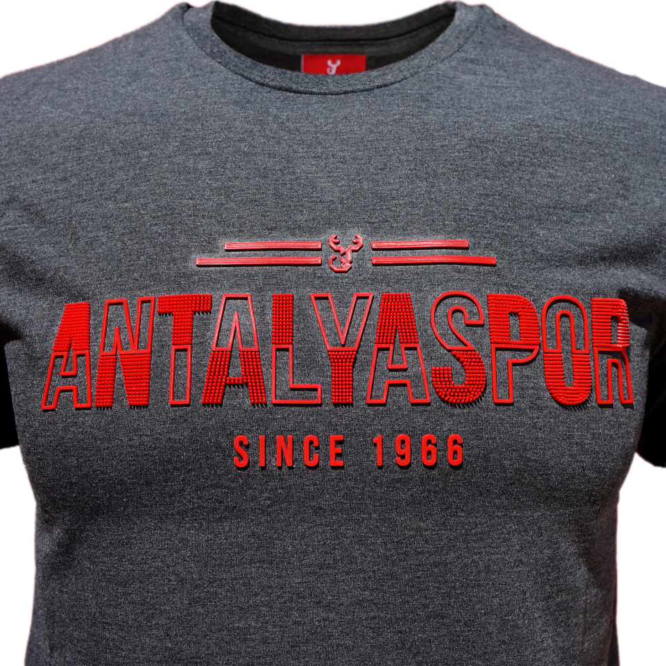 ANTALYASPOR  YAZILI AKREP ANTRASİT SİNCE 1966 BASKILI TSHİRT