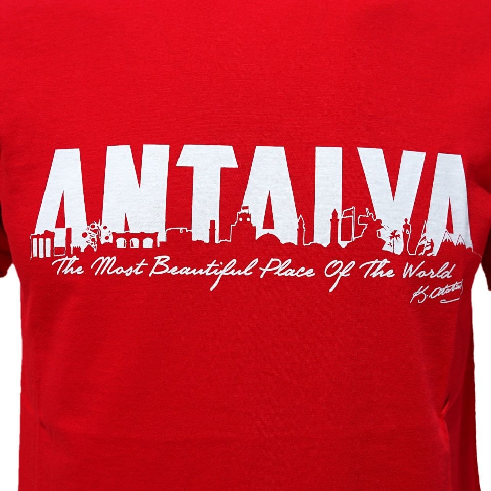 ANTALYASPOR KIRMIZI MOST BEAUTIFUL BASKILI  TSHIRT