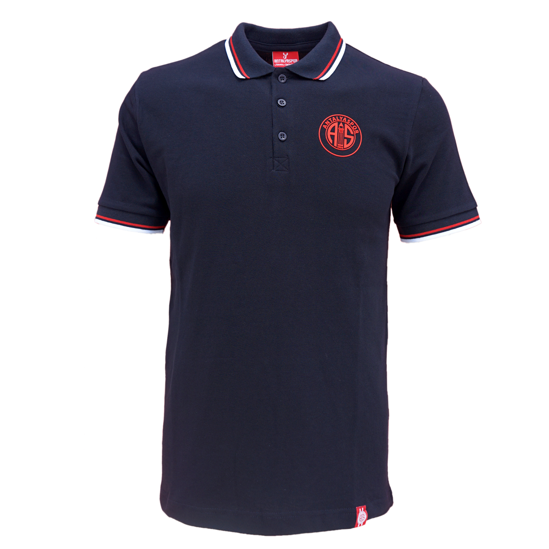 ANTALYASPOR LACİVERT YAKA BİYELİ SİLİKON LOGO POLO YAKA TSHİRT