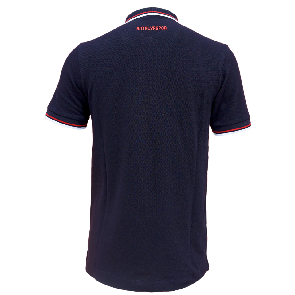 ANTALYASPOR LACİVERT YAKA BİYELİ SİLİKON LOGO POLO YAKA TSHİRT