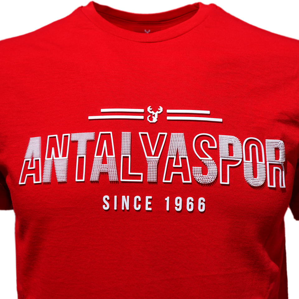 ANTALYASPOR  YAZILI AKREP KIRMIZI SİNCE 1966 BASKILI TSHİRT
