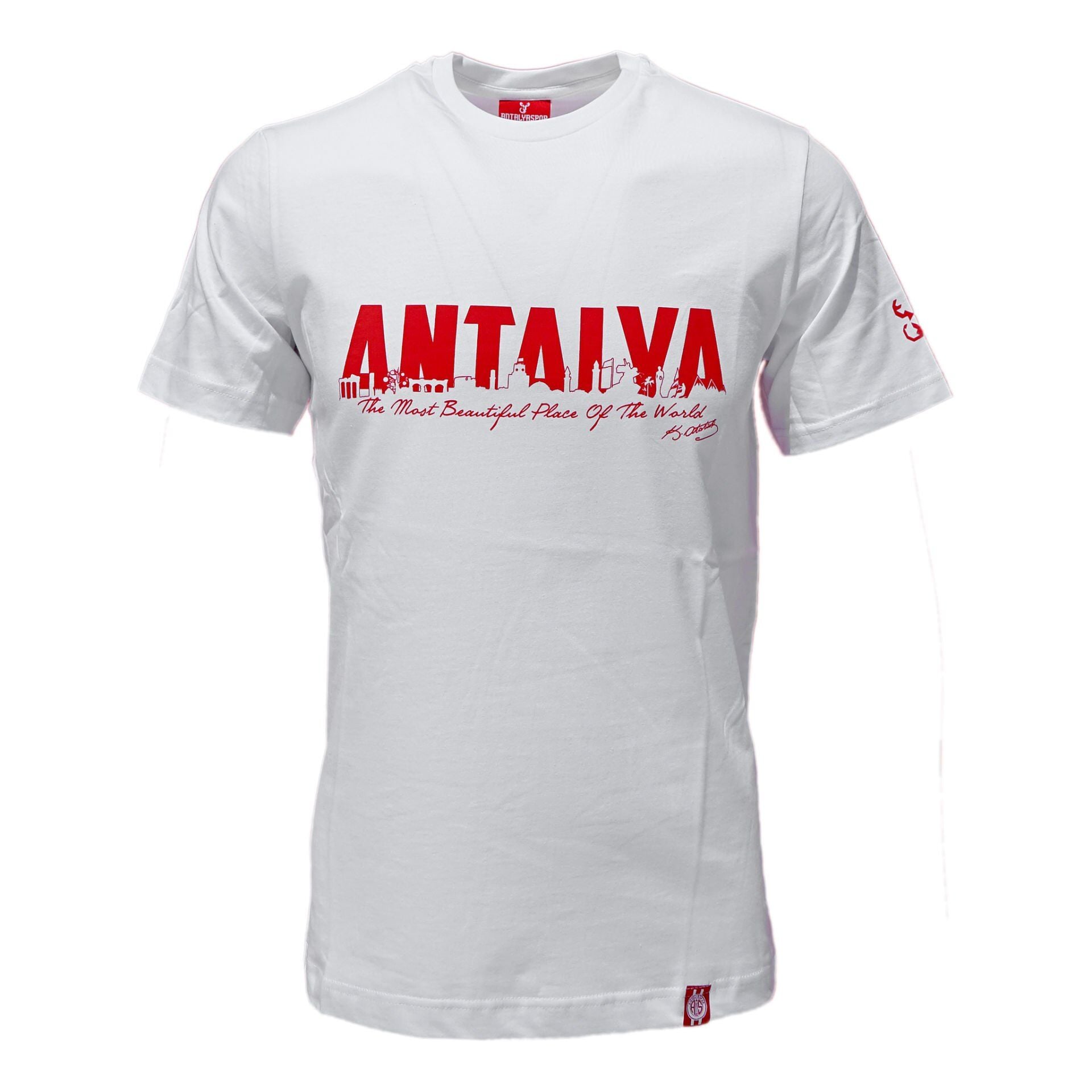 ANTALYASPOR BEYAZ MOST BEAUTIFUL  BASKILI  TSHIRT