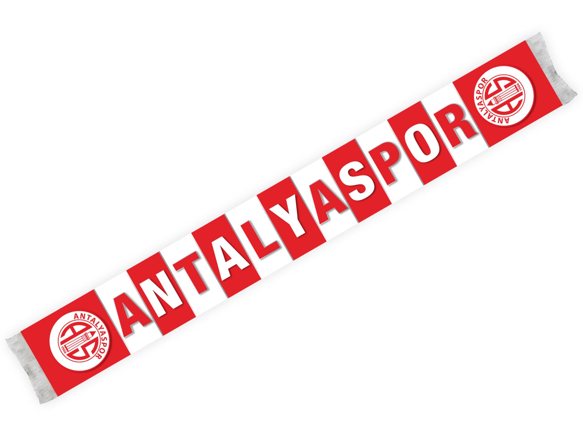 ANTALYASPOR ÇUBUKLU KIRMIZI BEYAZ ŞAL ATKI