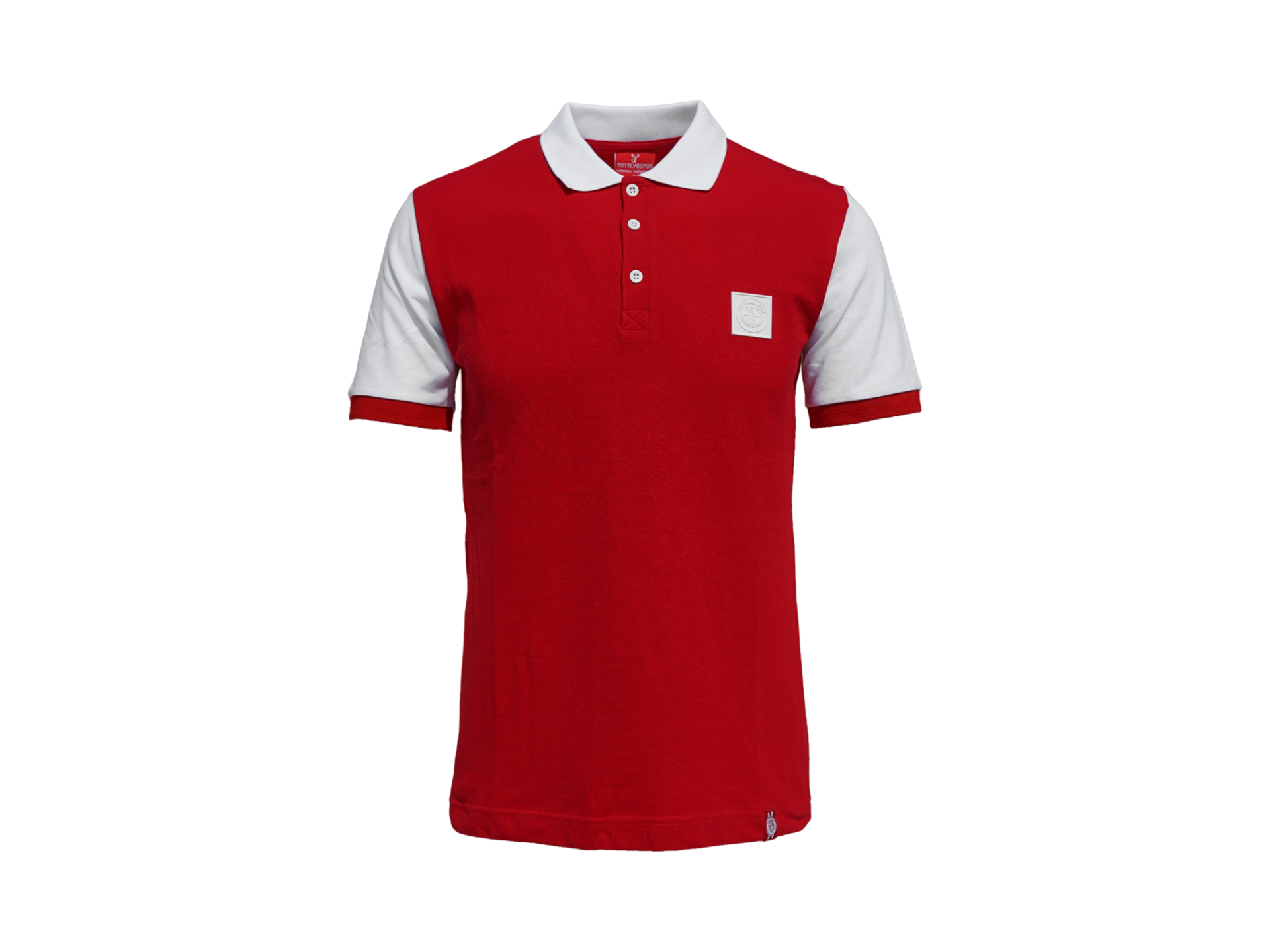 ANTALYASPOR KARE LOGO POLO YAKA TSHİRT L - KIRMIZI BEYAZ